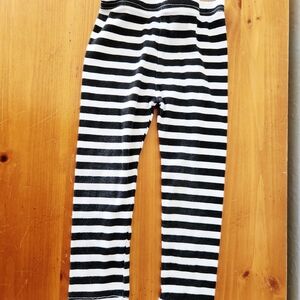 Blueberi Boulevard 3T Black & White Striped Leggings